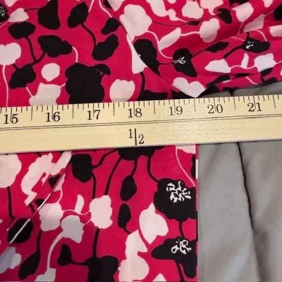 Diane Von Furstenberg Freya Silk Blend Shirt Dress Pink Black Floral Oversized 2 - Picture 13 of 16